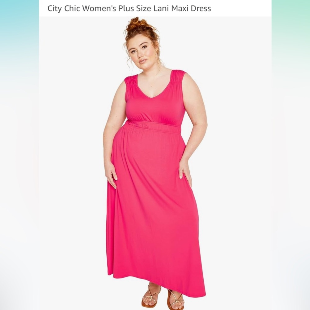 City Chic size 14 watermelon maxi NWT